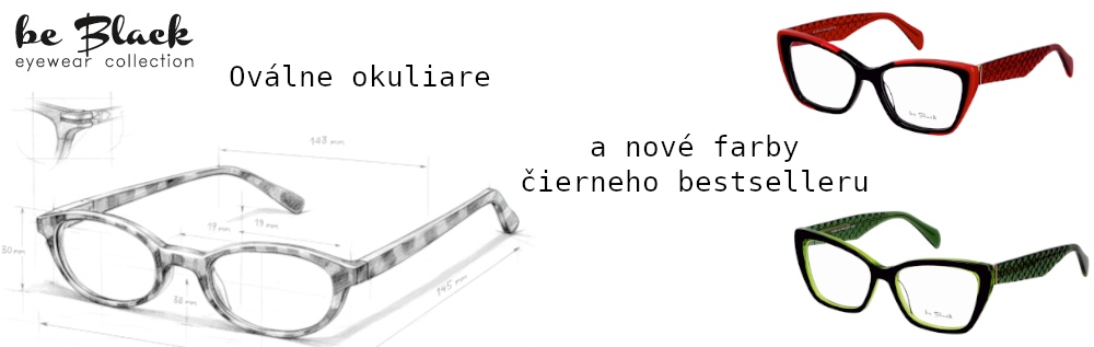 Oválne okuliare BeBlack a nové farby čierneho bestselleru