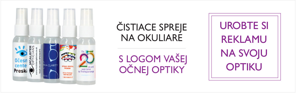 Urobte si reklamu na svoju optiku - čistiace spreje s logom vašej optiky