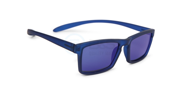 dětské sluneční brýle zrcadlové polarizační, 48/32 mm, modré (BS881502)